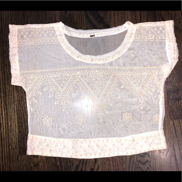 🎀 Women’s Sheer Free People Top - Picture 1 of 3